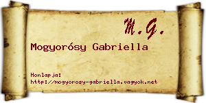 Mogyorósy Gabriella névjegykártya